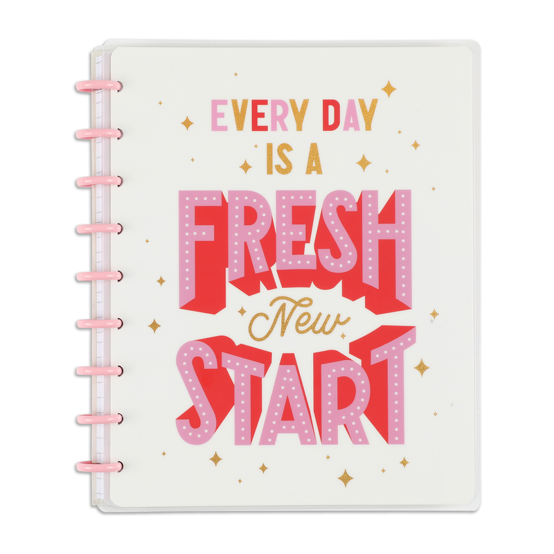 Happy Planner x Threeologie Think Pink Classic Notebook - Lettering Pages - 60 Sheets