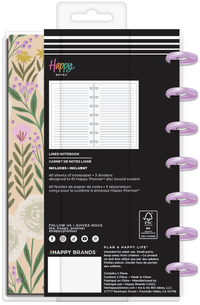 Bloom Notebook Made to Bloom - Lined Mini Notebook - 60 Sheets – Happy Planner
