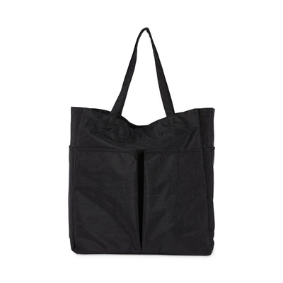 Work + Life Minimalist Nylon Tote Bag | Black | Happy Planner