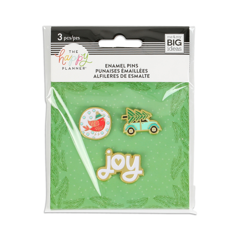 Holiday Joy Enamel Pins - 3 Pack