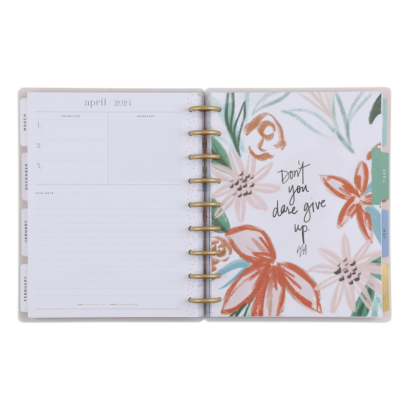2023 Happy Planner x Spoonful of Faith Beautiful & Brave Frosted Planner - Classic Dashboard Layout - 18 Months
