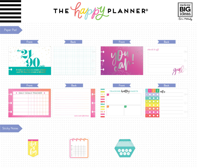 7 Options of Coordinated Planner Accessories Kit by Happy Planner