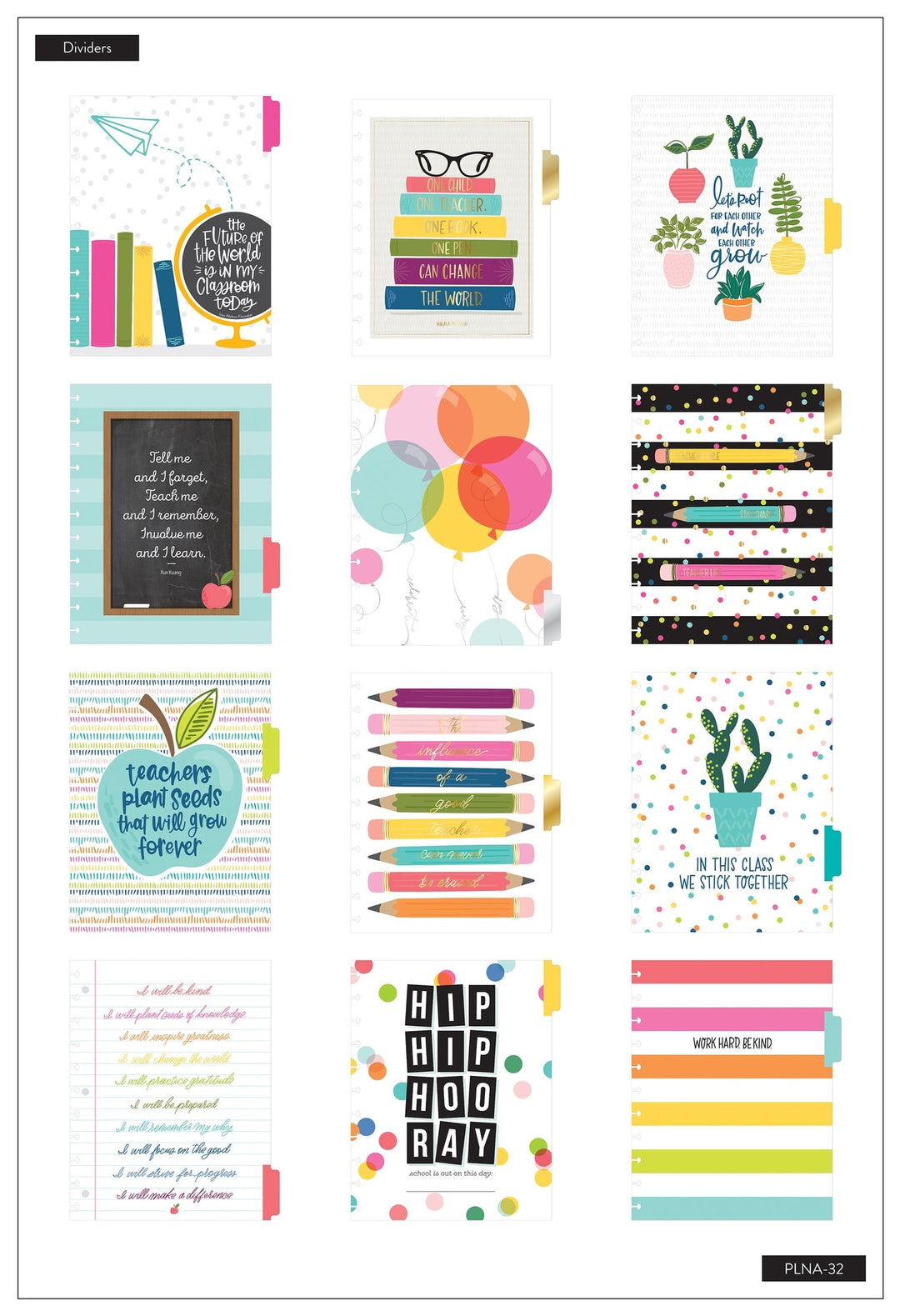 happy planner teachers plant seeds Undated BIG Happy Planner® - Teacher's Plant Seeds