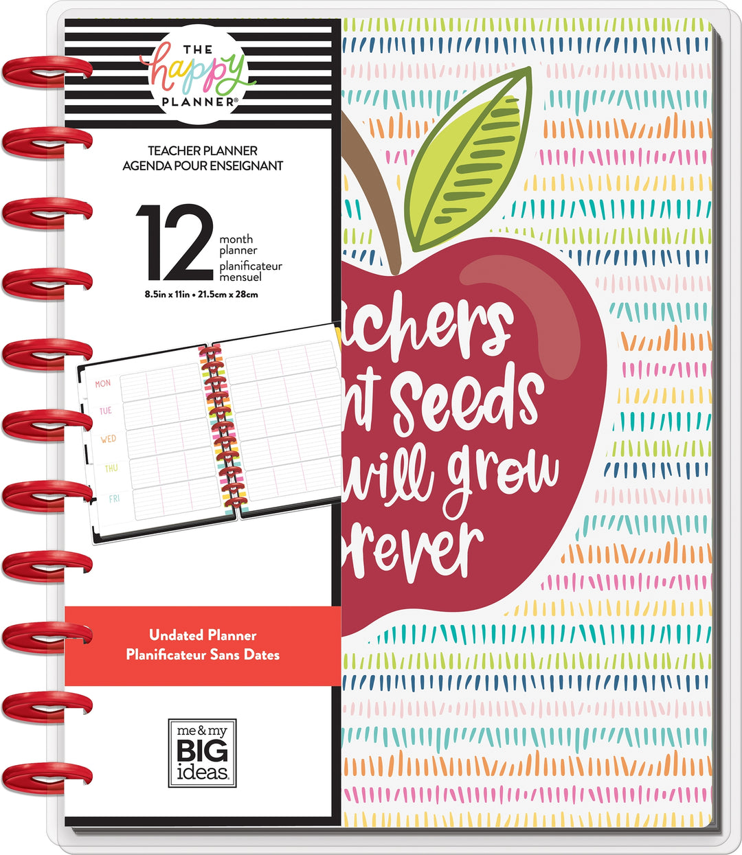 happy planner teachers plant seeds Undated BIG Happy Planner® - Teacher's Plant Seeds