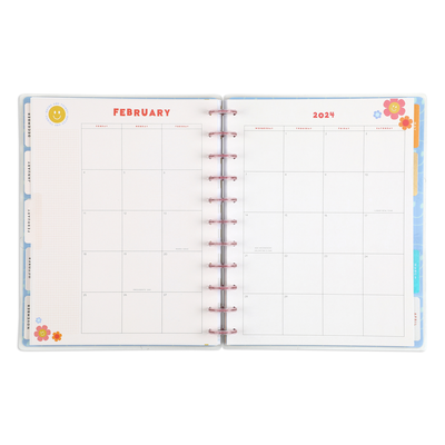 2023 Super Happy Happy Planner - Big Lined Vertical Layout - 12 Months