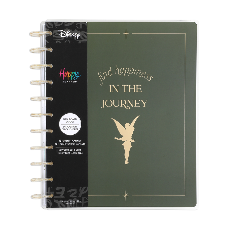 2023 Disney Tinker Bell Find Your Wings Happy Planner - Big Dashboard Layout - 12 Months
