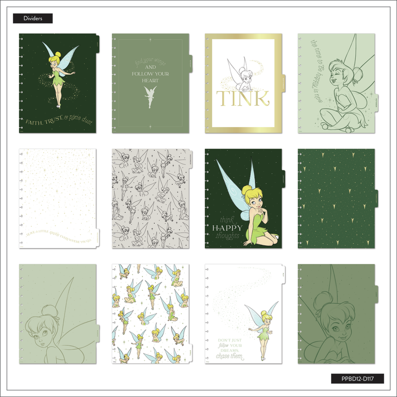 2023 Disney Tinker Bell Find Your Wings Happy Planner - Big Dashboard Layout - 12 Months