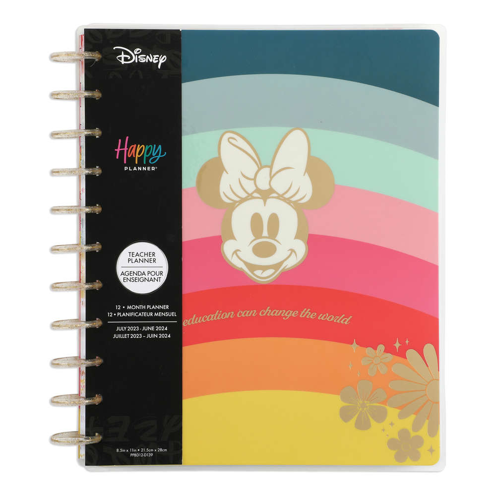 Disney Sunny Minnie Teacher | Large Value Pack Stickers | Black | [Large] | Happy Planner