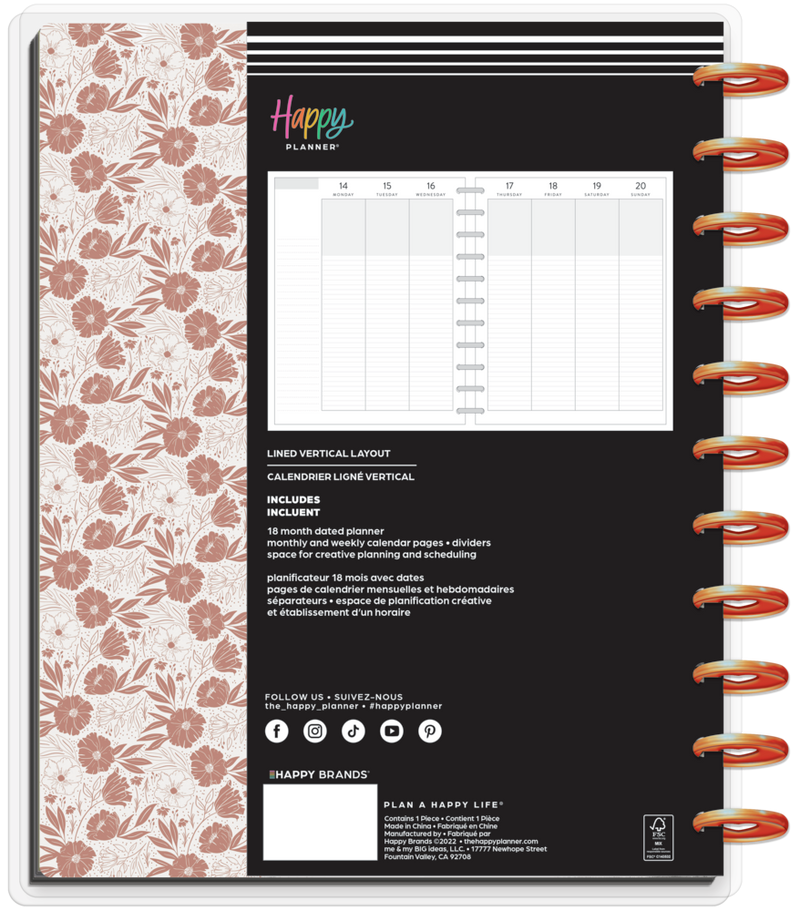 2023 Dated Planner Inserts, Vertical Weekly Lined