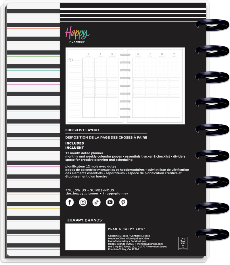 2025 Miss Maker Happy Planner Classic Checklist Layout 12 Months