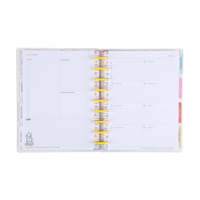 2029 DisneyÂ Winnie the Pooh True to You Happy Planner - Classic Dashboard Layout - 12 Months
