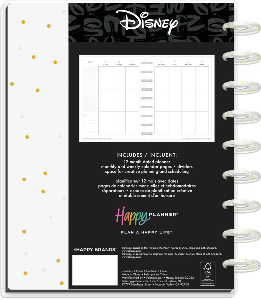 2023 Disney Winnie the Pooh Wonderful Things Planner - Classic Vertica –  The Happy Planner