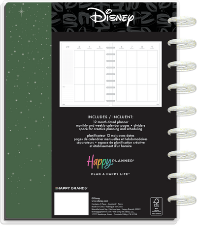 2023 Disney Tinker Bell Find Your Wings Happy Planner - Classic Vertical Layout - 12 Months