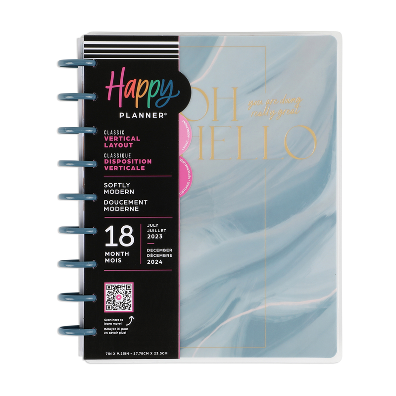 2023 Softly Modern Happy Planner - Classic Vertical Layout - 18 Months