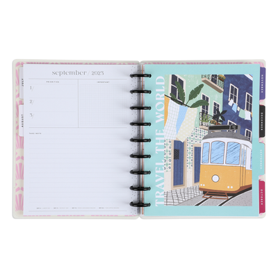 2024 Happy Planner x Tània Garcia Bright Travels Planner - Classic Vertical Layout - 18 Months