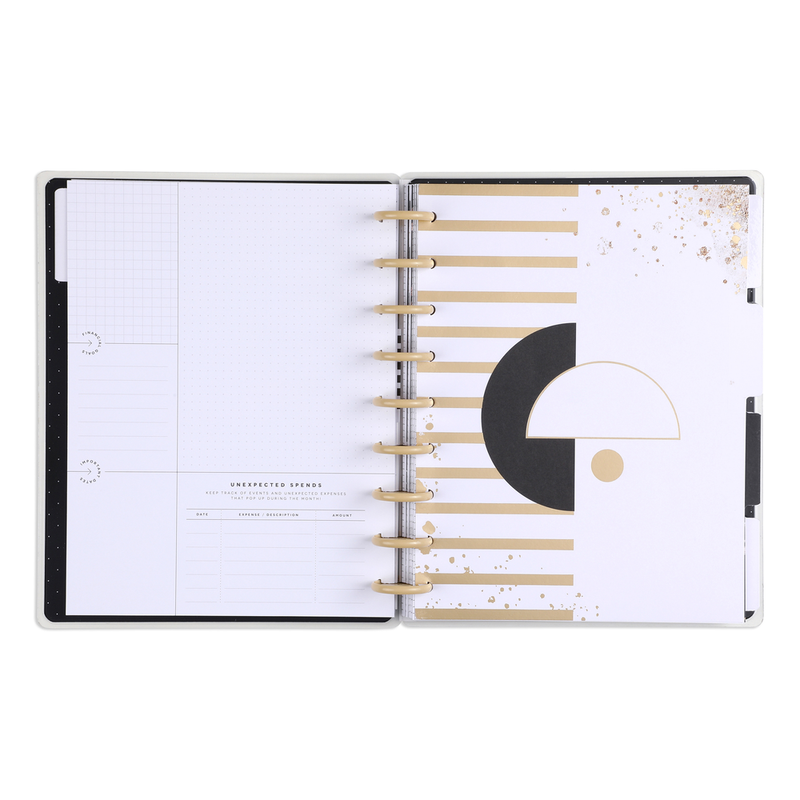 Pre-Made Bullet Dotted Journal Undated Coil Spiral Bound With No