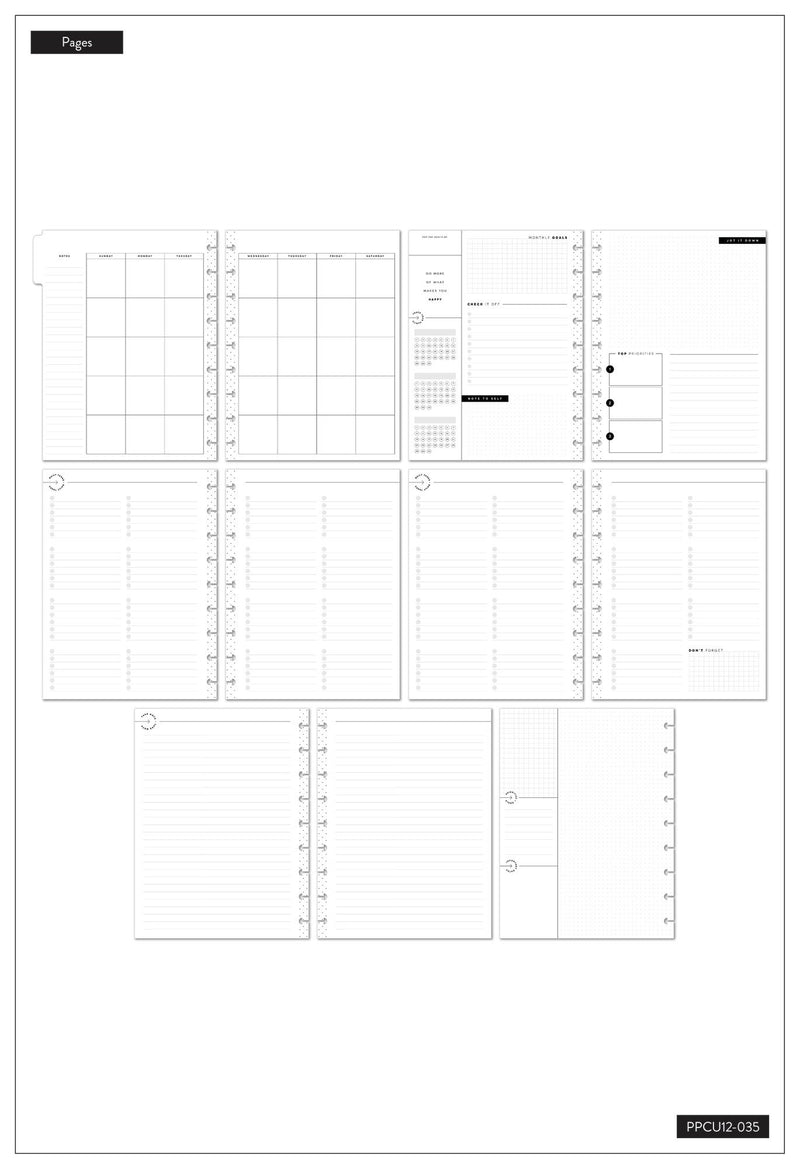 Undated Homebody Classic Monthly Happy Planner - 12 Months