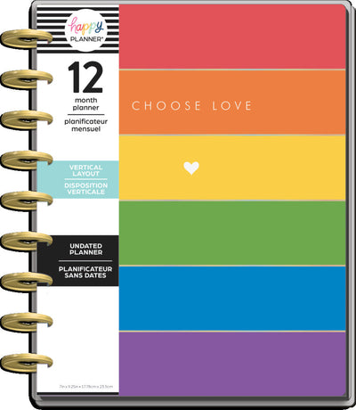 Undated Pride Rainbow Classic Vertical bbalteschule - 12 Months