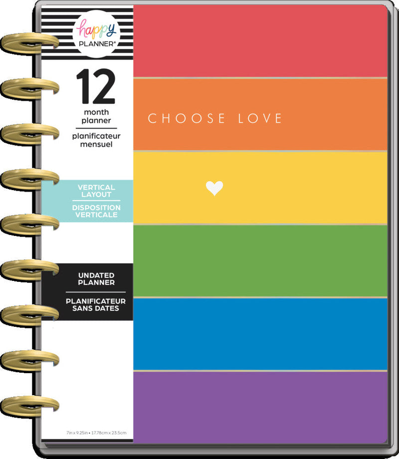 Undated Pride Rainbow Classic Vertical bbalteschule - 12 Months