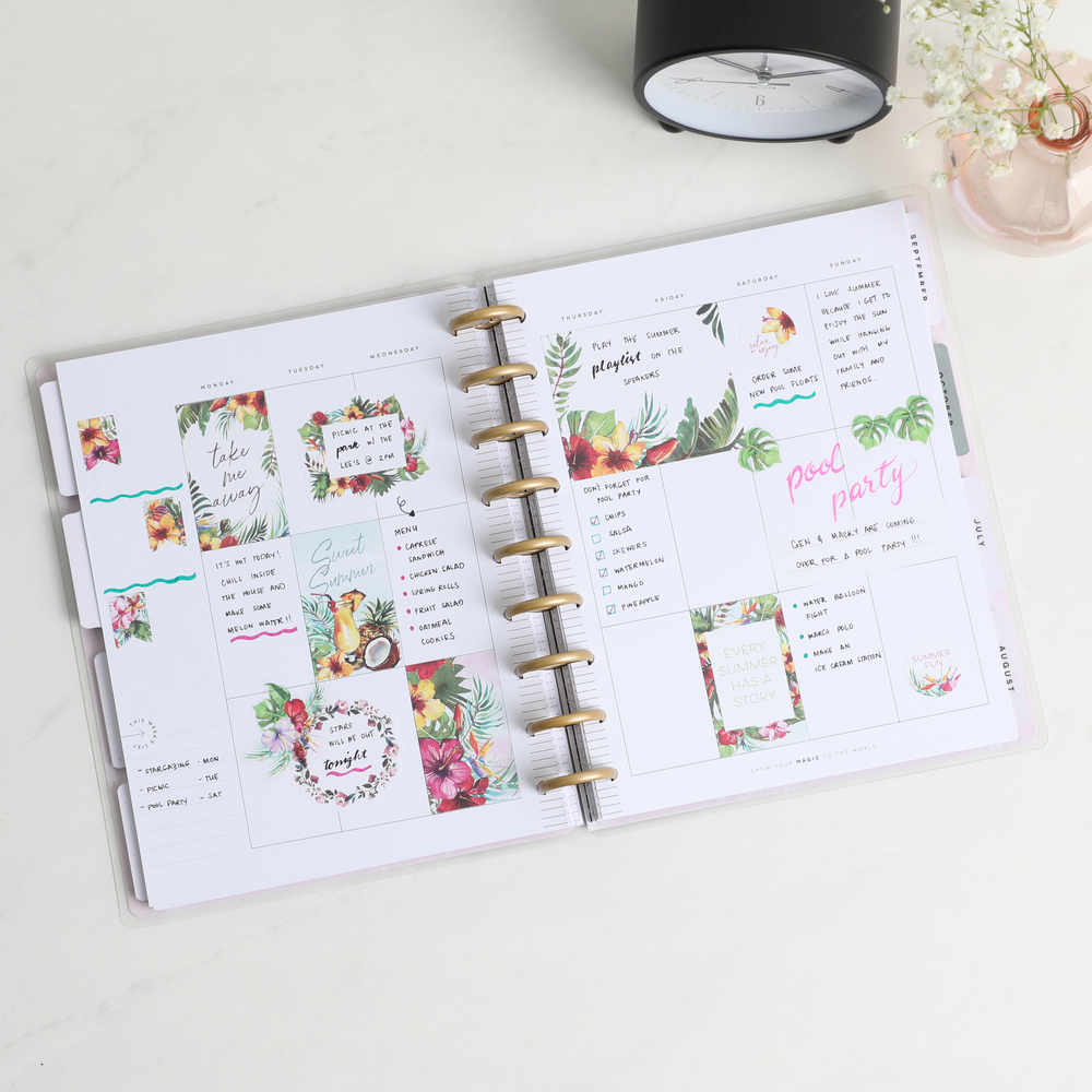 Undated New Beginnings Happy Planner - Classic Vertical Layout - 12 Mo