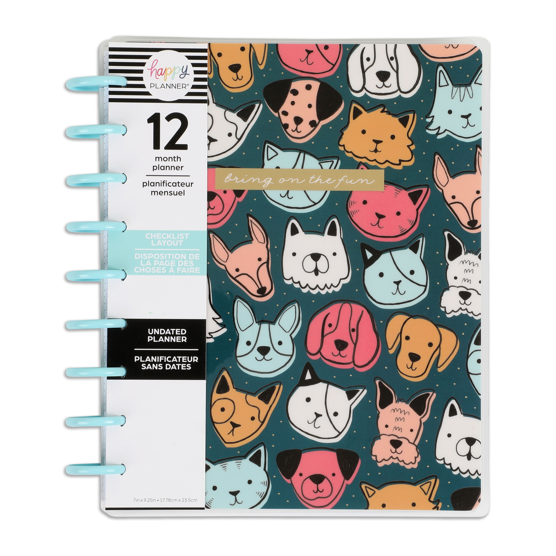 Checklist　Layout　12　Classic　Pets　The　Happy　Planner　Undated　Mon　–　Playful　Planner　Happy