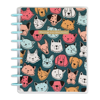 Undated Playful Pets Happy Planner - Classic Checklist Layout - 12 Months