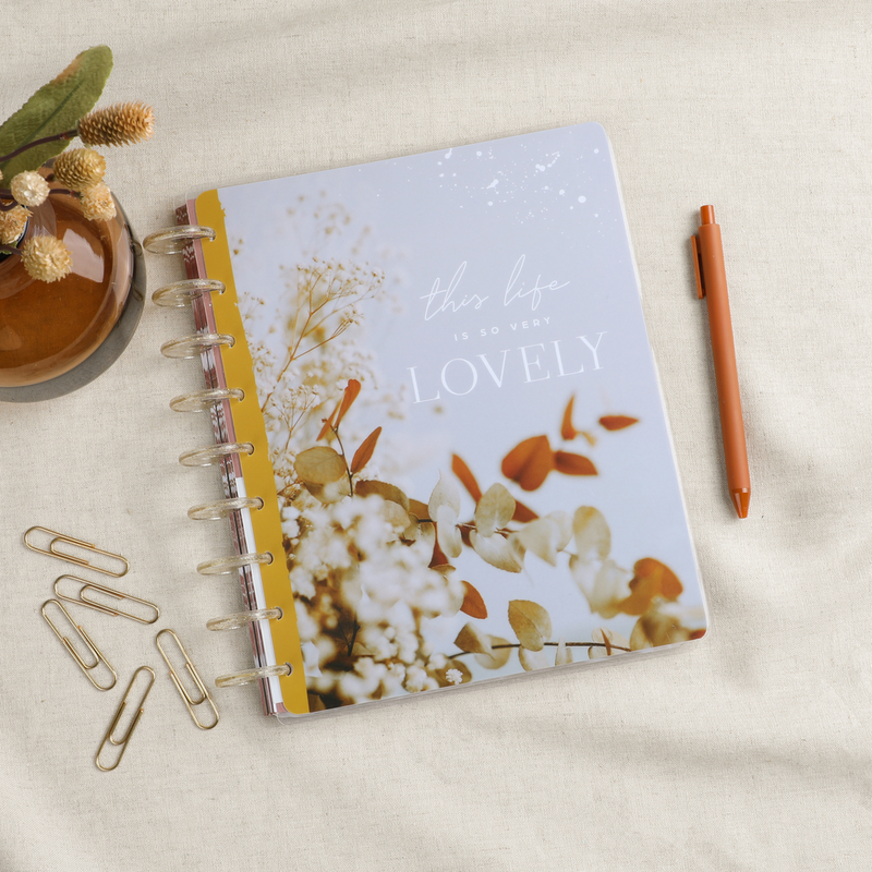 Undated Dried Florals Happy Planner - Classic Daily Layout - 4 Months