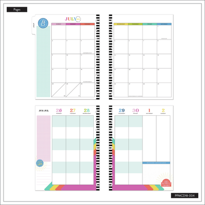 2023 DELUXE Spread Some Happy Happy Planner - Classic Colorblock Layout  - 18 Months