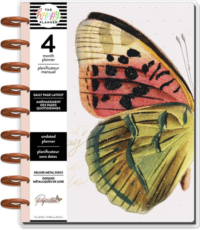 Undated Papillion Butterfly Classic Daily Planner - 4-Months