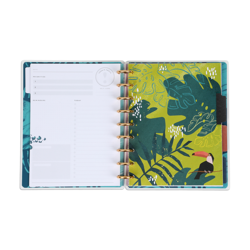 Undated DELUXE Tropical Boho Happy Planner - Classic Daily Layout - 4 Months