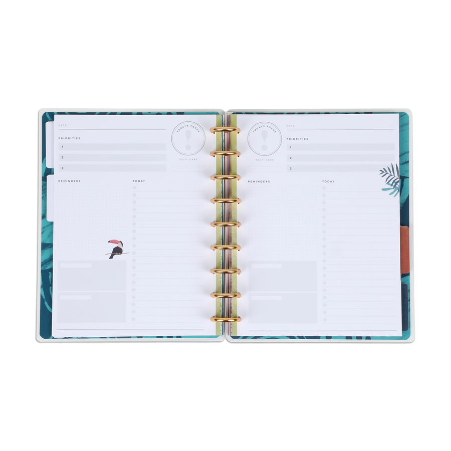 Online 12 Month Dated Appointment Book with Complete Business Organizer/Planner - Yellow Boho Design - Start Any Month