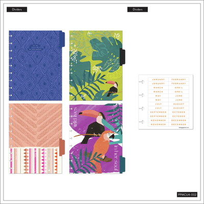 Undated DELUXE Tropical Boho Happy Planner - Classic Daily Layout - 4 Months