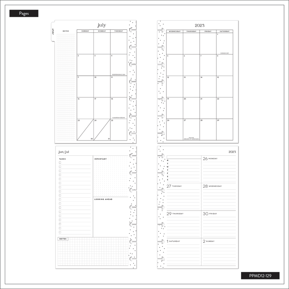 designer planner dashboard + divider – stylish + minimal co