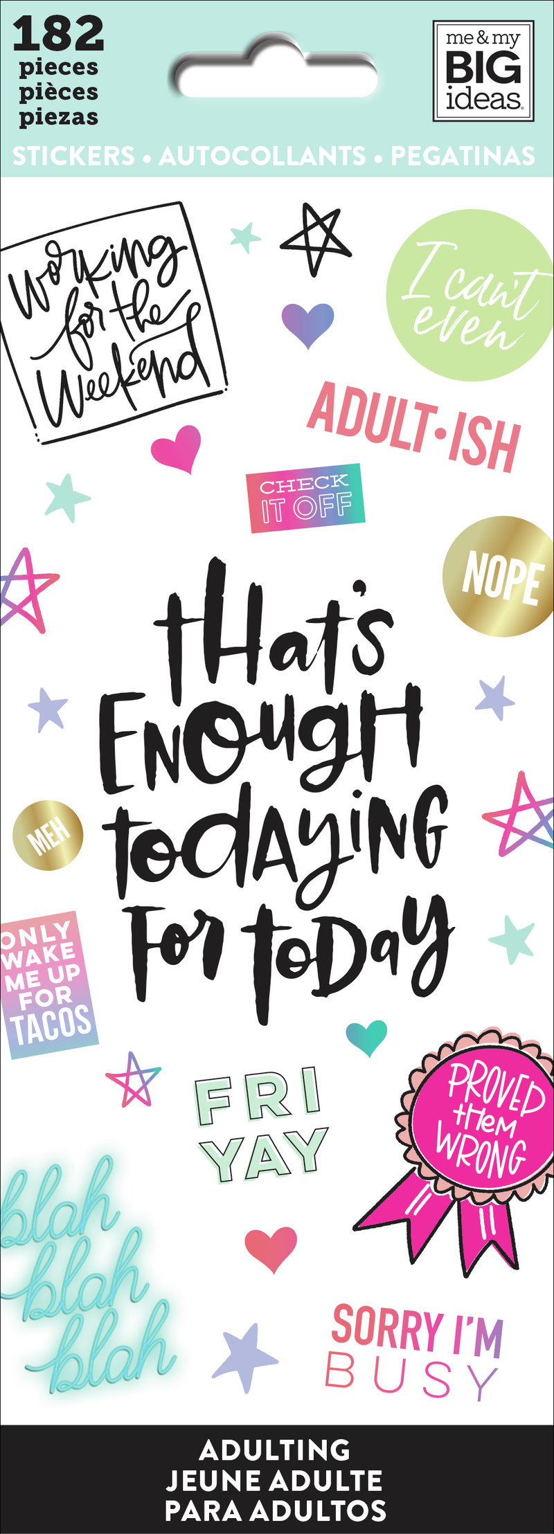 The Happy Planner-Adulting Sticker Book  Sticker book, Adult stickers,  Happy planner