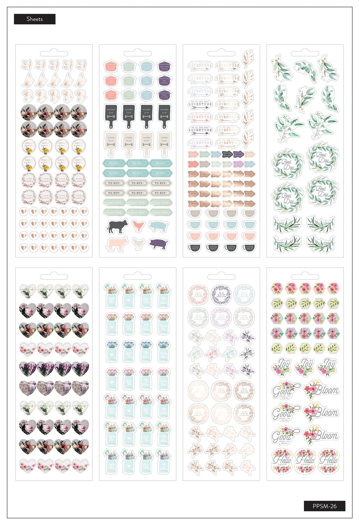Petite Sticker Sheets - Farmhouse – Happy Planner petite-sticker-sheets-farmhouse-happy-planner