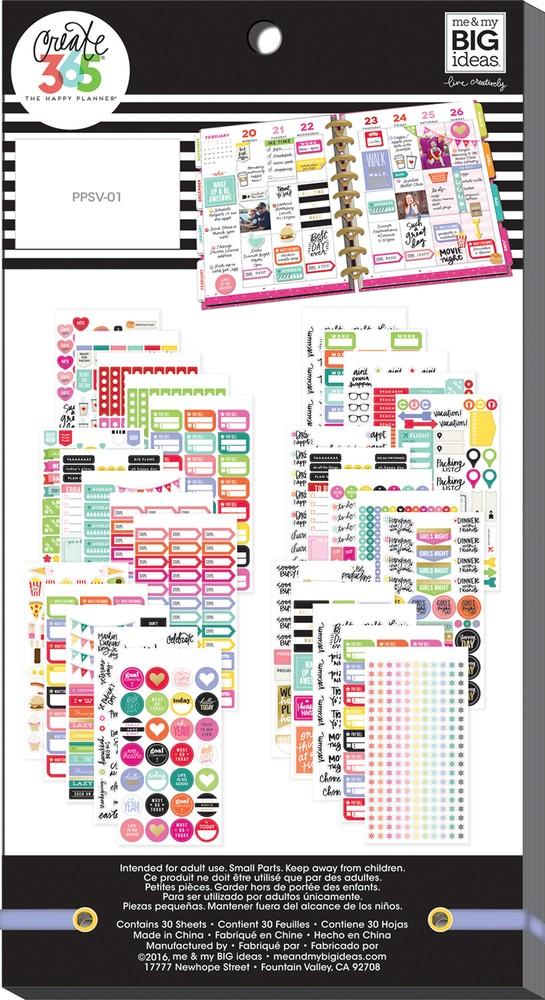 Value Pack 20 Sheets/826 Planner Stickers for Adults Any Activity