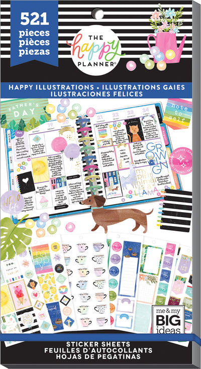 Value Pack Stickers - Happy Illustrations