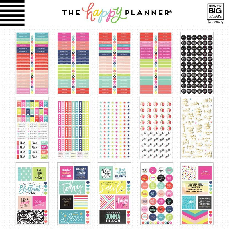 Deselen Happy Planner Stickers, Calendar Planner, Planner Stickers,  Aesthetic Calendar Stickers for Teacher Planner, Teacher Stickers, Happy  Planner
