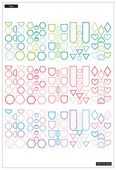 Value Pack Stickers - Colorful Shapes