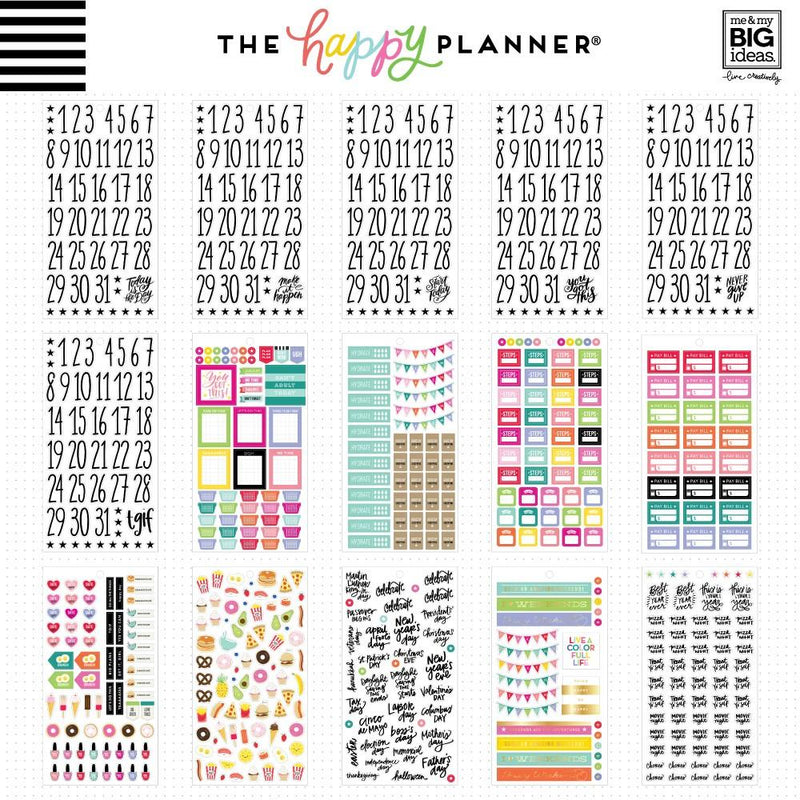 Happy Planner Sticker Value Pack-Seasonal 2 - Mini, 2001/Pkg (2001  Piece(s))