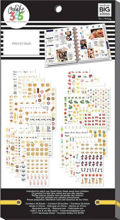 Meals Menu Word Stickers Planner Sticker Sheet (W-112)
