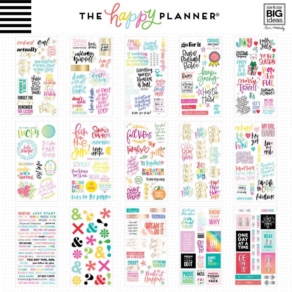 Value Pack Stickers - Gold & Black – The Happy Planner