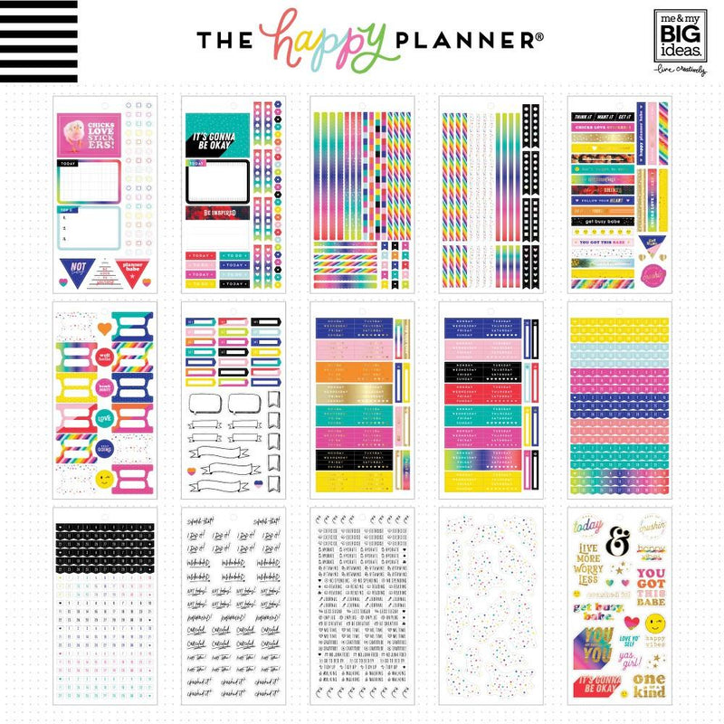 The Happy Planner Stickers- Planner Accessories - Simple Brights Theme  4991
