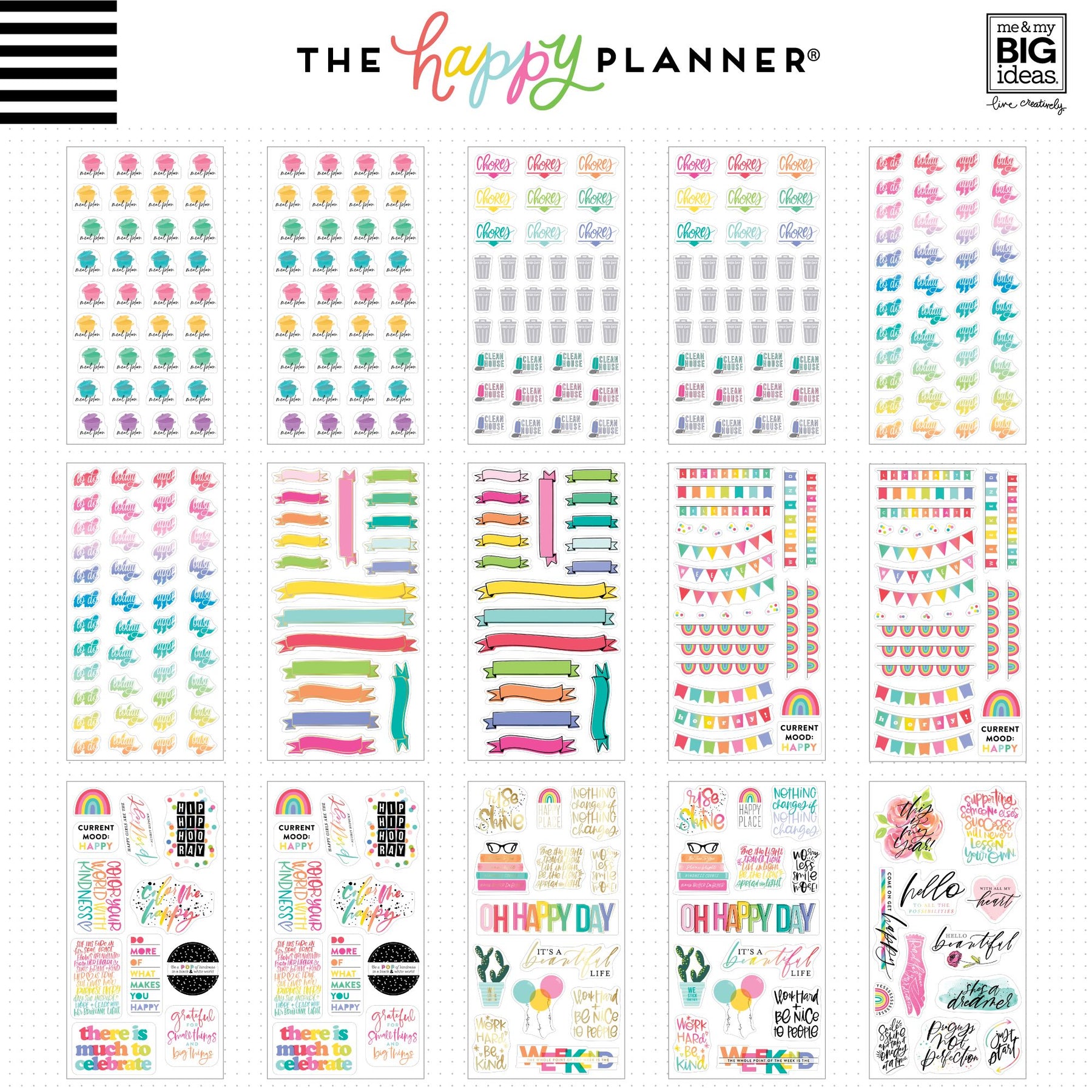 The Happy Planner® All the Essentials Mega Value Pack Stickers