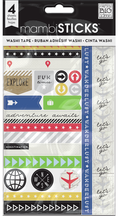Travel Plans - 4 Washi Tape Sheets