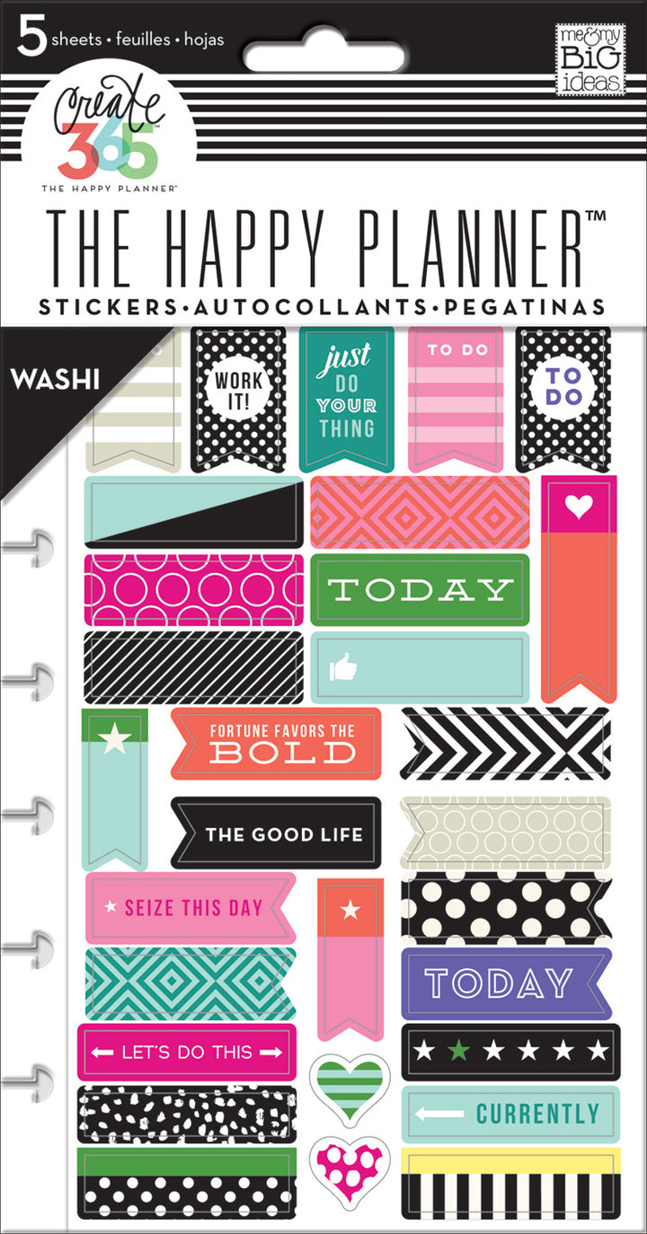 The Happy Planner 2024 sticker books with Washi Tape and Stamps