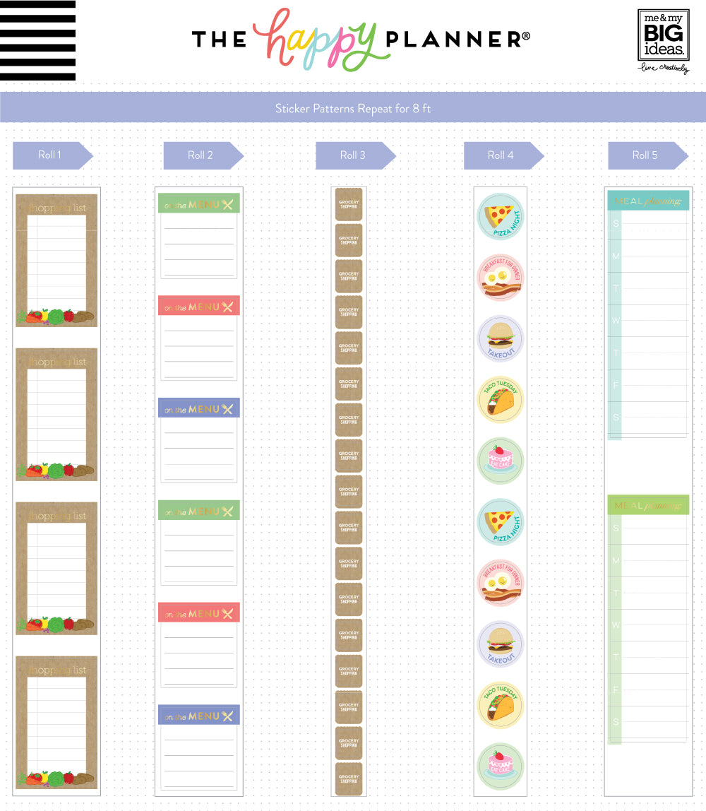 Menu Sticker Rolls – Happy Planner