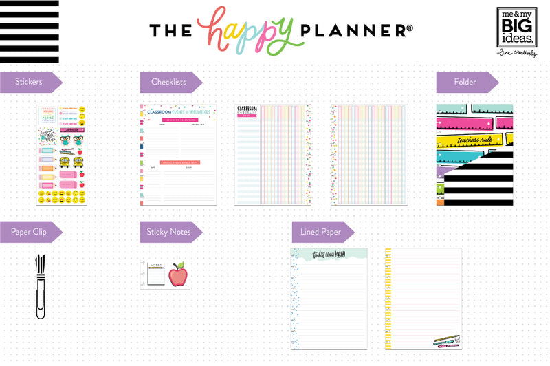 The Happy Planner Teacher Accessory Pack Rockstar