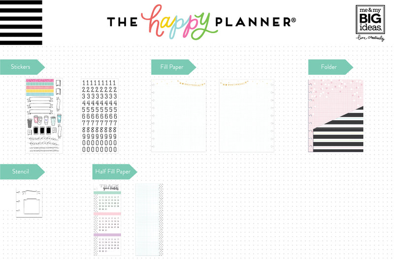 The Happy Planner Painterly Pastels Classic Accessory Pack