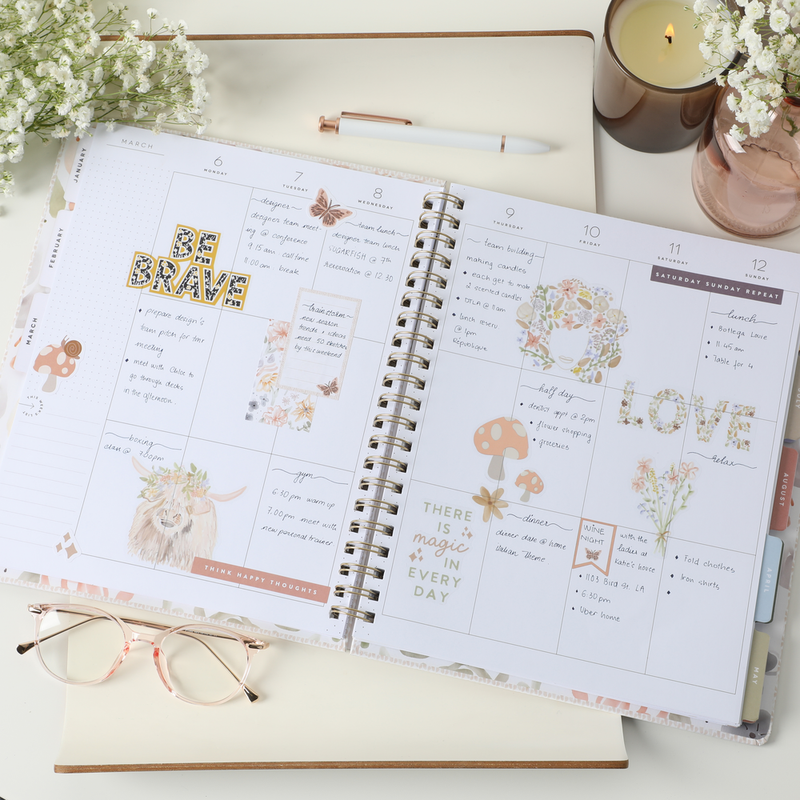 Happy Planner x Zaewild Value Pack Stickers - Painted Blossoms